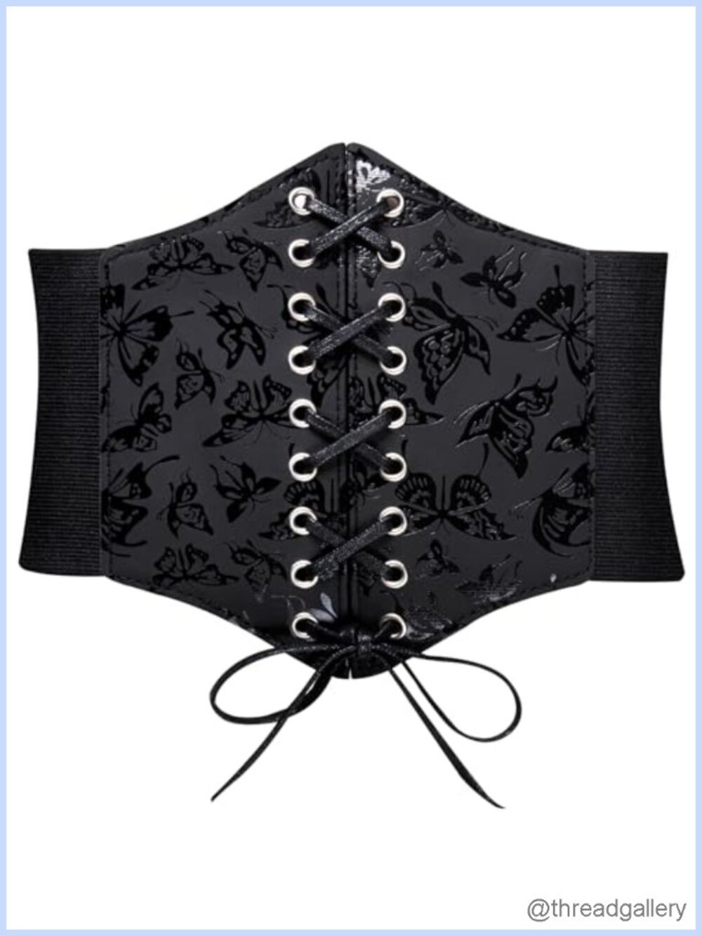 Renaissance Corset Belt Lace-Up Waspie Wide Elastic Waist Women's Belt